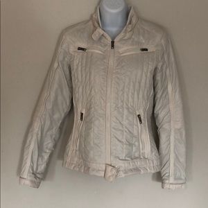 North Face winter down coat.  Off-white.